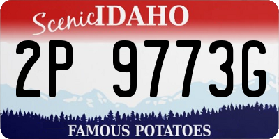 ID license plate 2P9773G