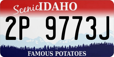 ID license plate 2P9773J