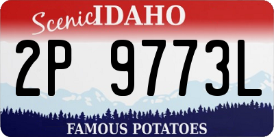 ID license plate 2P9773L