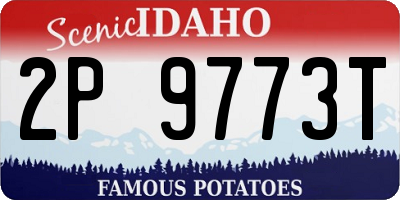 ID license plate 2P9773T