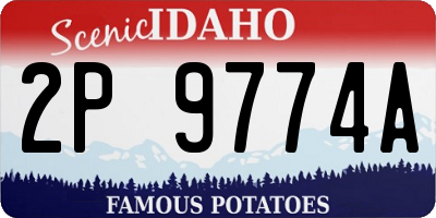 ID license plate 2P9774A
