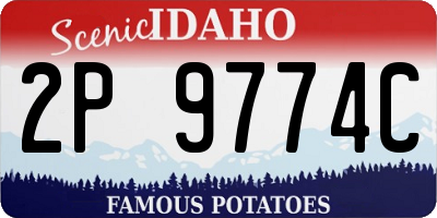 ID license plate 2P9774C