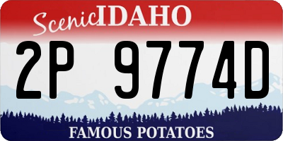 ID license plate 2P9774D