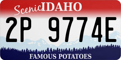 ID license plate 2P9774E
