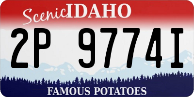 ID license plate 2P9774I