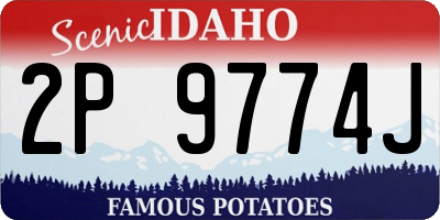 ID license plate 2P9774J