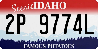ID license plate 2P9774L