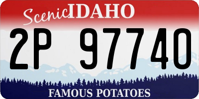 ID license plate 2P9774O