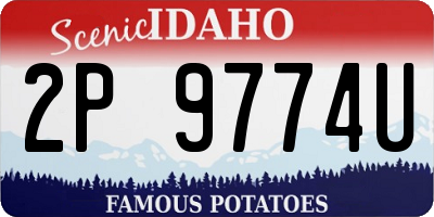 ID license plate 2P9774U