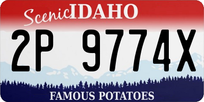 ID license plate 2P9774X