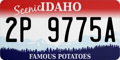 ID license plate 2P9775A