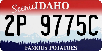 ID license plate 2P9775C