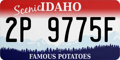 ID license plate 2P9775F