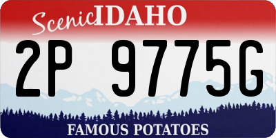 ID license plate 2P9775G