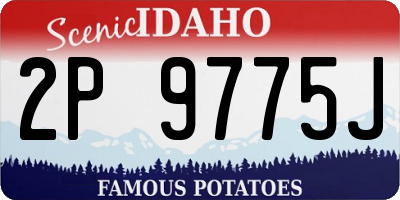 ID license plate 2P9775J