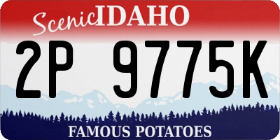 ID license plate 2P9775K