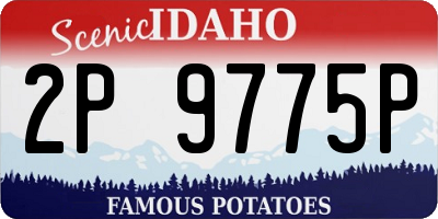 ID license plate 2P9775P