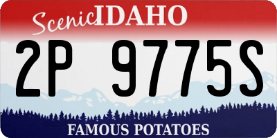 ID license plate 2P9775S
