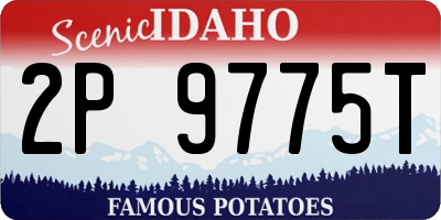 ID license plate 2P9775T