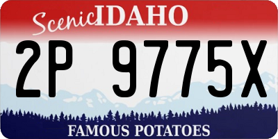 ID license plate 2P9775X