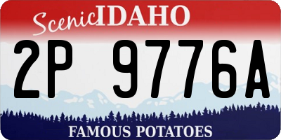 ID license plate 2P9776A
