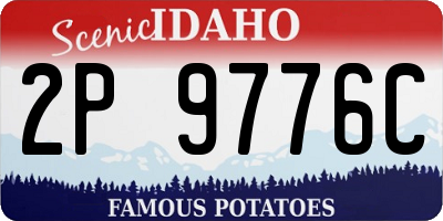 ID license plate 2P9776C