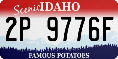 ID license plate 2P9776F
