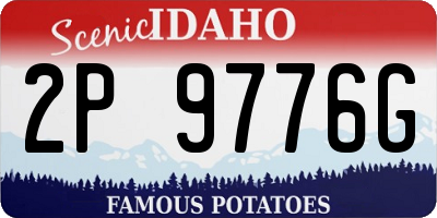 ID license plate 2P9776G