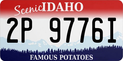 ID license plate 2P9776I