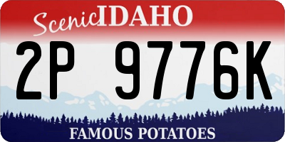 ID license plate 2P9776K