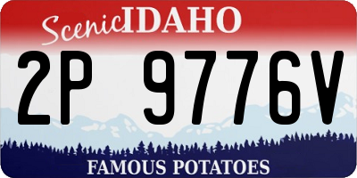 ID license plate 2P9776V