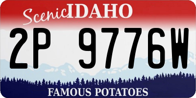 ID license plate 2P9776W