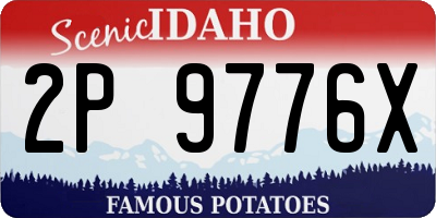 ID license plate 2P9776X