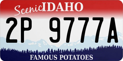 ID license plate 2P9777A