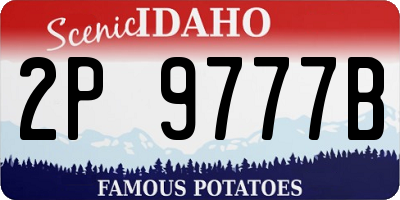 ID license plate 2P9777B