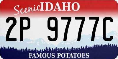 ID license plate 2P9777C