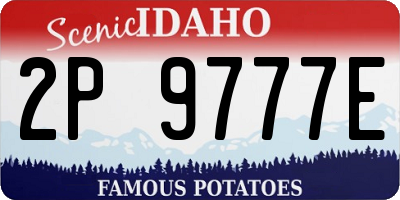 ID license plate 2P9777E