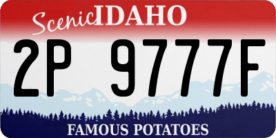 ID license plate 2P9777F