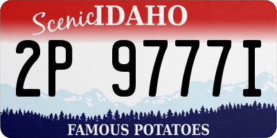 ID license plate 2P9777I