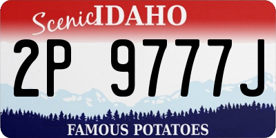 ID license plate 2P9777J