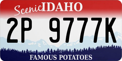 ID license plate 2P9777K