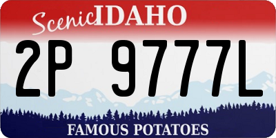 ID license plate 2P9777L