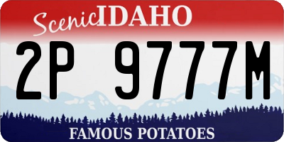 ID license plate 2P9777M
