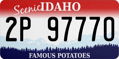 ID license plate 2P9777O