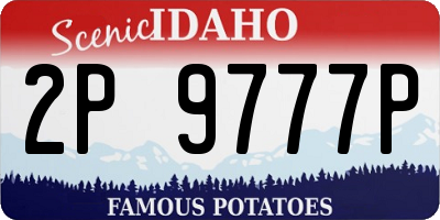 ID license plate 2P9777P