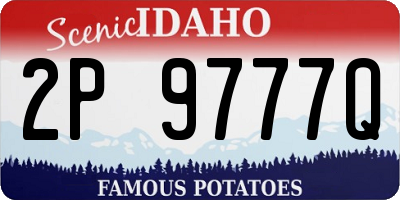 ID license plate 2P9777Q