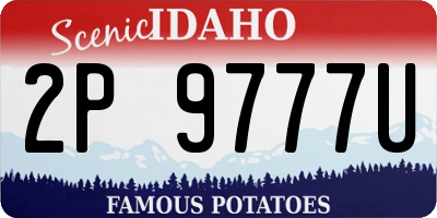 ID license plate 2P9777U