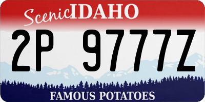 ID license plate 2P9777Z