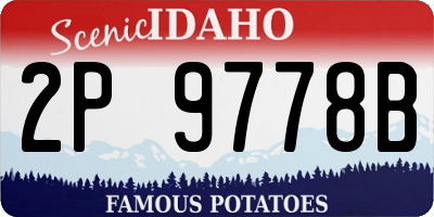 ID license plate 2P9778B