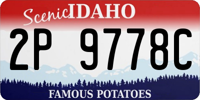 ID license plate 2P9778C